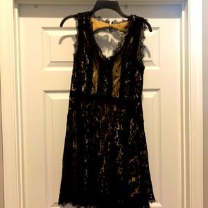 Black and Tan lace dress